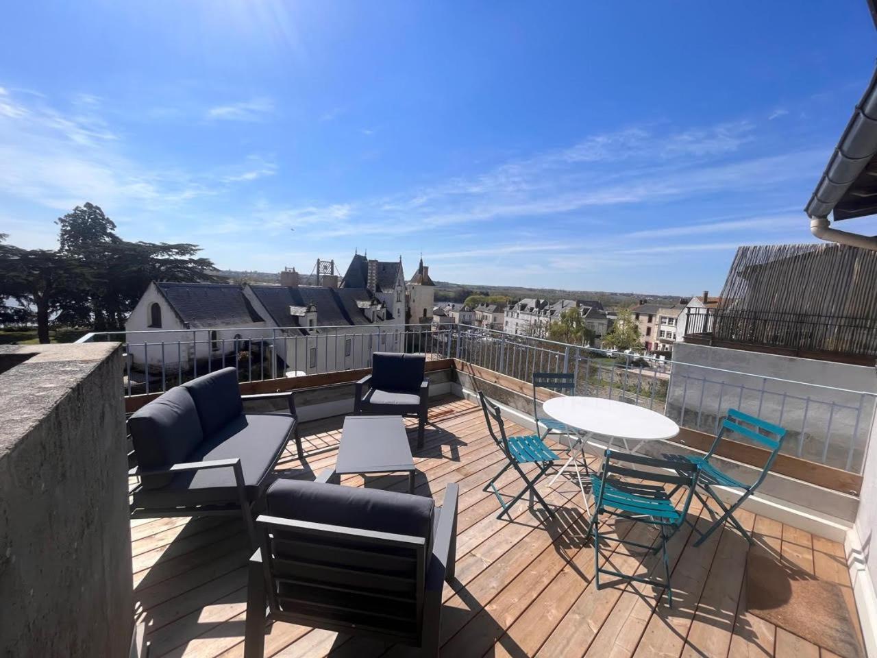 Grand Gite Terrasse Vue Loire Et Chateau D'昂斯尼 外观 照片